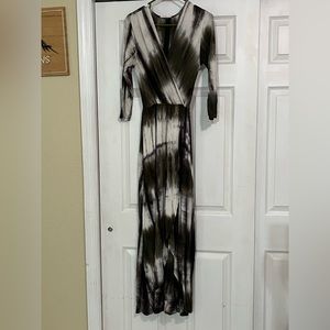 Hunter green tie dye dress